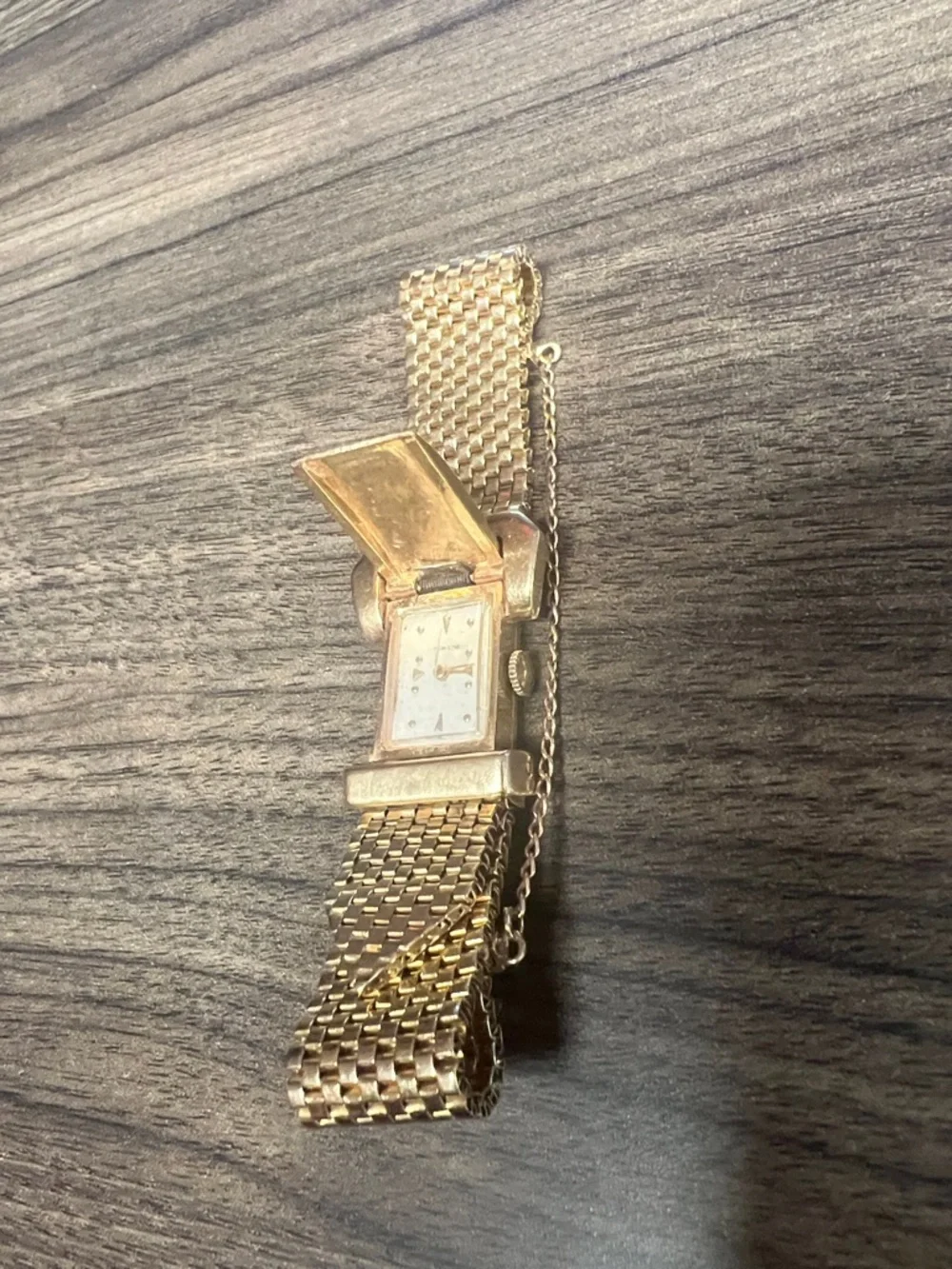 Vintage Rarely available 14k Gold Ladies Hidden Face Bracelet Watch!